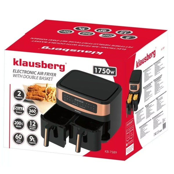 Frytkownica beztłuszczowa Klausberg KB-7589 (9 l)
