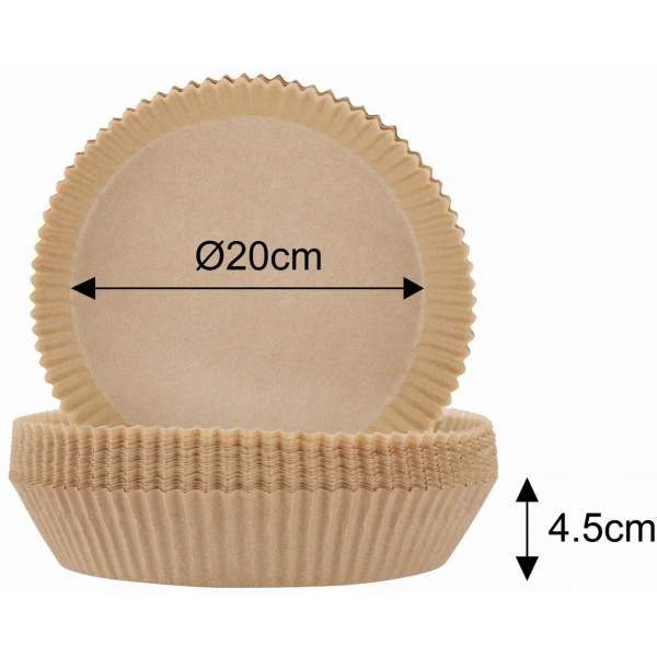 Wkłady papierowe do frytownicy Klausberg KB-7780 (20 cm, 100 sztuk)