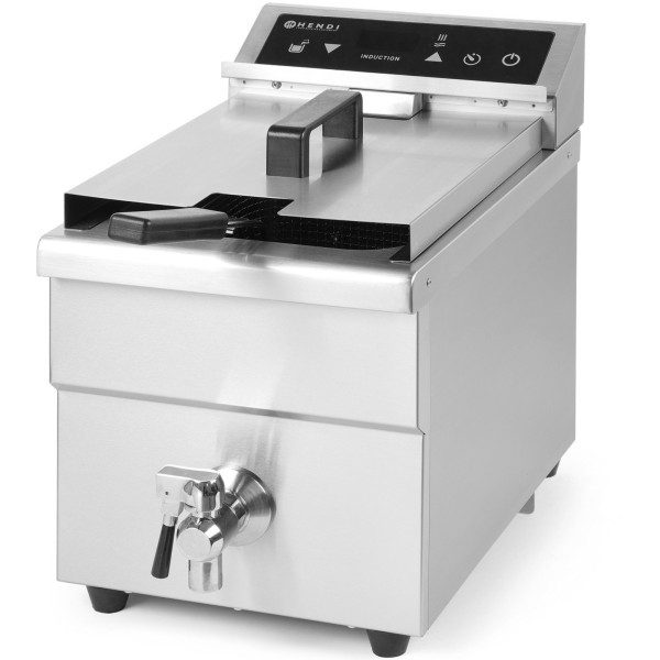 Індукційна фритюрниця з краном Kitchen Line 8L Hendi 215012