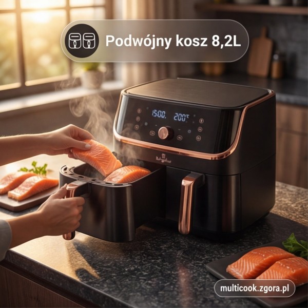 Frytkownica beztłuszczowa Berlinger haus BH-9469 (podwójny kosz 4,1+4,1 l)