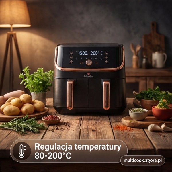 Frytkownica beztłuszczowa Berlinger haus BH-9469 (podwójny kosz 4,1+4,1 l)