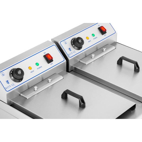 Frytownica dwukomorowa Royal Catering 400V - 2x10L (2x10 l)