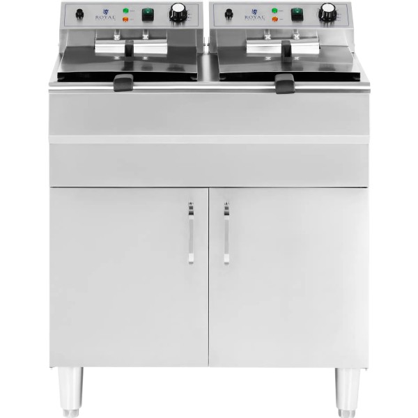 Окремостояча подвійна електрична фритюрниця з шафою 400 В 10000 Вт 26 л