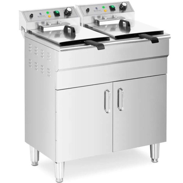 Окремостояча подвійна електрична фритюрниця з шафою 400 В 10000 Вт 26 л