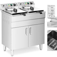 Окремостояча подвійна електрична фритюрниця з шафою 400 В 10000 Вт 26 л