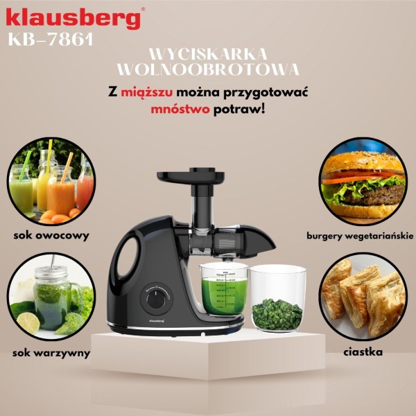 Sokowirówka wolnoobrotowa Klausberg KB-7861 (150 W)
