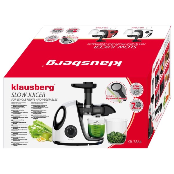 Sokowirówka wolnoobrotowa Klausberg KB-7864 (150 W)