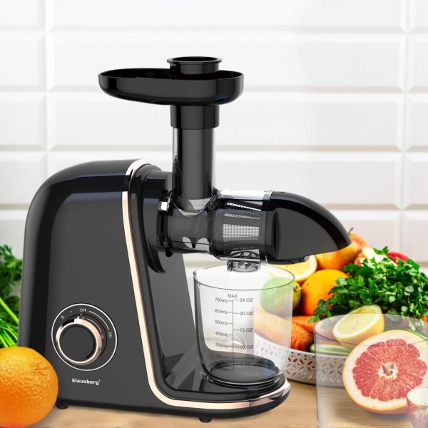 ПОВІЛЬНА СОКОВИЧИНКА 150 ВТ ДЛЯ ФРУКТІВ ТА ОВОЧІВ ХОЛОДНОГО ВІДЖИМУ KLAUSBERG KB-7867