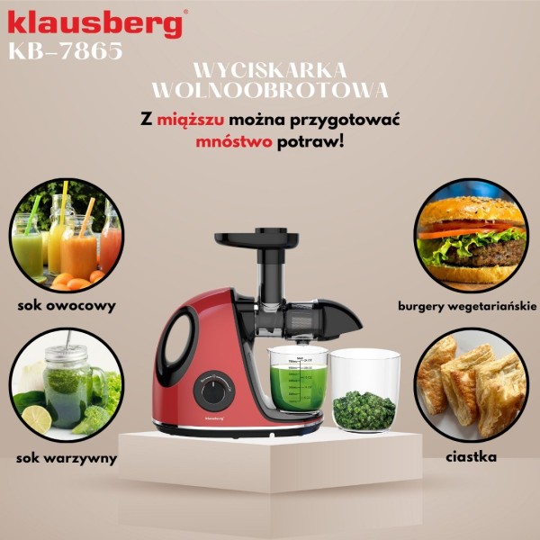Sokowirówka wolnoobrotowa Klausberg KB-7865 (150 W)