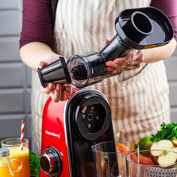 ПОВІЛЬНА СОКОВИЧИНКА 150 ВТ ДЛЯ ФРУКТІВ ТА ОВОЧІВ ХОЛОДНОГО ВІДЖИМУ KLAUSBERG KB-7870