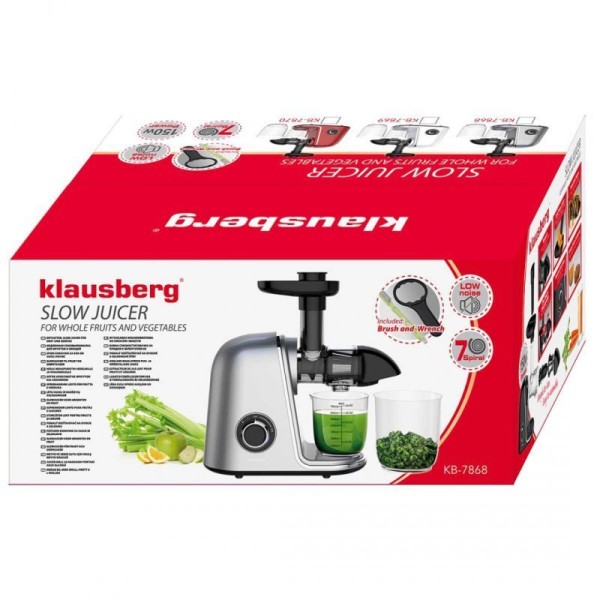 Wyciskarka do soków Klausberg KB-7868 (wolnoobrotowa)