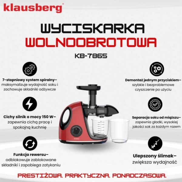 KLAUSBERG KB-7865 ПОВІЛЬНОШВИДКА СОКОВИЧИНКА