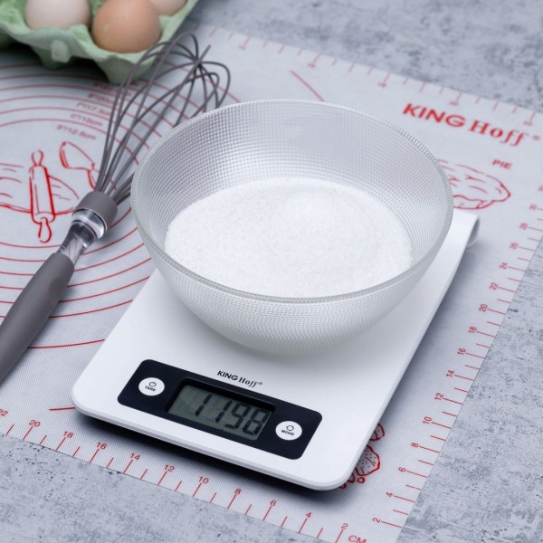 ЕЛЕКТРОННІ КУХОННІ ВАГИ 1 Г / 5 КГ НА РЕЙЦІ KINGHOFF KH-1822
