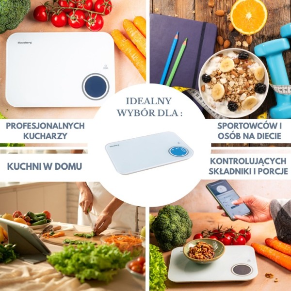 ЕЛЕКТРОННІ КУХОННІ ВАГИ 5 кг KLAUSBERG KB-7938 Bluetooth