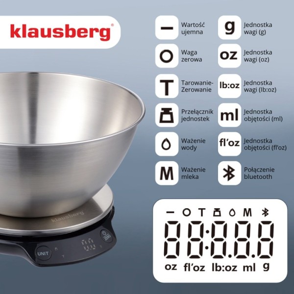 Elektroniczna waga kuchenna Klausberg KB-7939 (do 5 kg)