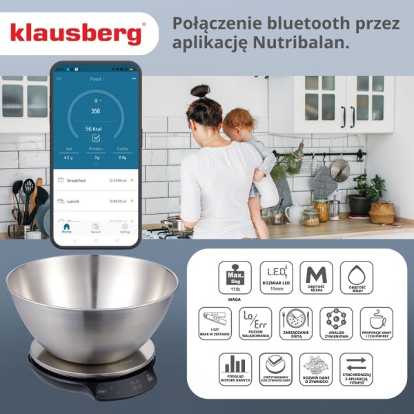 Elektroniczna waga kuchenna Klausberg KB-7939 (do 5 kg)