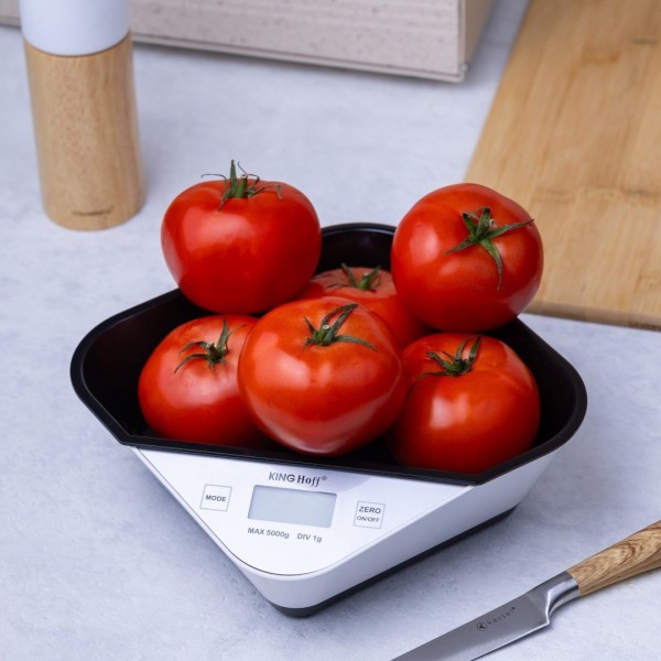 ЕЛЕКТРОННІ КУХОННІ ВАГИ З ЧАШЕЮ 800 МЛ / 1 Г / 5 КГ KINGHOFF KH-1826