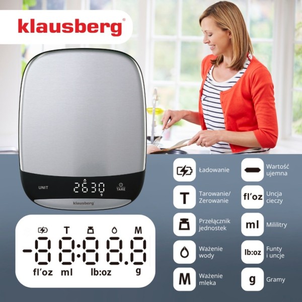 Elektroniczna waga kuchenna Klausberg KB-7936 (do 10 kg)