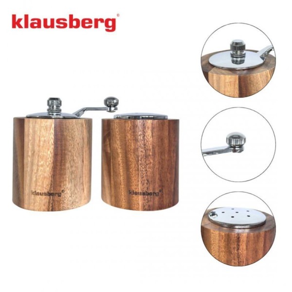 Młynek do pieprzu i solniczka Klausberg KB-7859 (akacjowy)