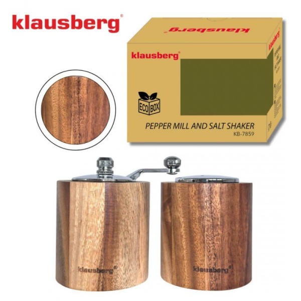 Młynek do pieprzu i solniczka Klausberg KB-7859 (akacjowy)