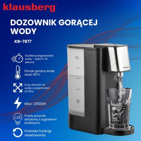 Dozownik gorącej wody Klausberg KB-7877 (2,5 l)