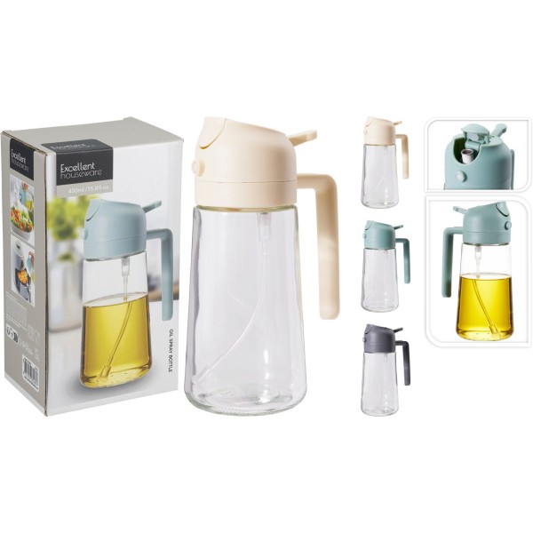 DOZOWNIK DO OLIWY 450ML ZE SZKŁA 18CM