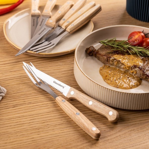 НАБІР СТОЛОВИХ ПРИБОРІВ ДЛЯ СТЕЙКА 8 предм. KLAUSBERG KB-7976
