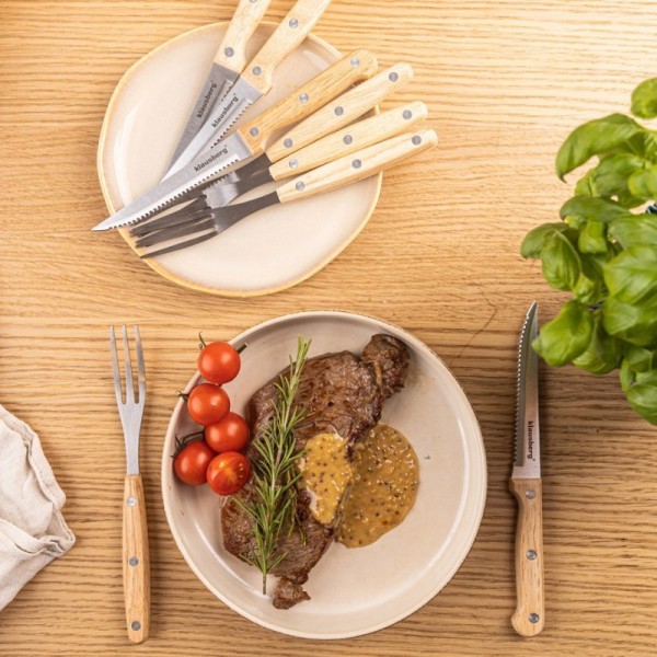 НАБІР СТОЛОВИХ ПРИБОРІВ ДЛЯ СТЕЙКА 8 предм. KLAUSBERG KB-7976