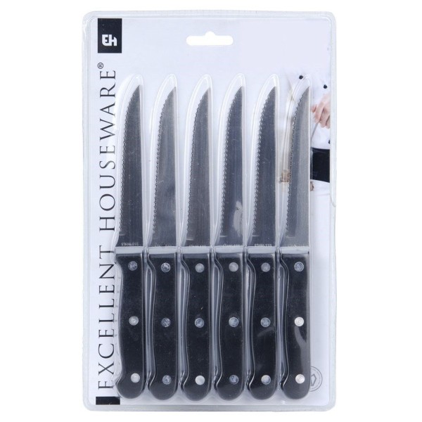 Noże do steków EXCELLENT HOUSWARE 139130 (6 sztuk)