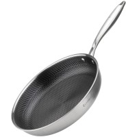 СТАЛЕВА СКОВОРОДА 30 СМ ЗІ СТІЛЬНИКОВИМ ПОКРИТТЯМ E-7550