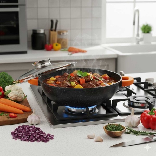 Patelnia granitowa VILDE 199107 (24 cm)