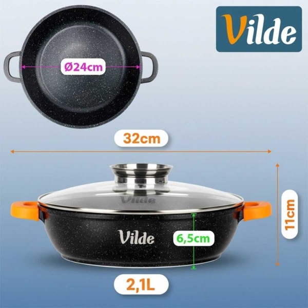 Patelnia granitowa VILDE 199107 (24 cm)