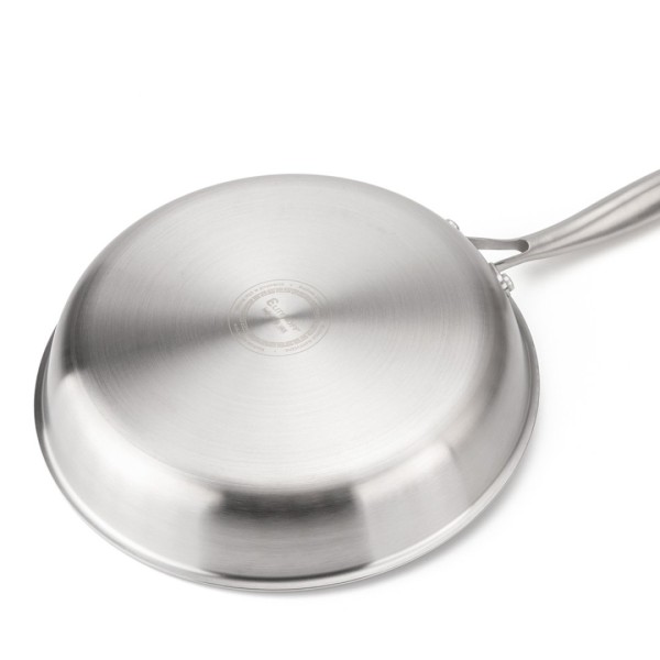 СТАЛЕВА СКОВОРОДА 28 см ЗІ СТІЛЬНИКОВИМ ПОКРИТТЯМ E-7549