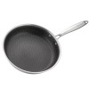 СТАЛЕВА СКОВОРОДА 28 см ЗІ СТІЛЬНИКОВИМ ПОКРИТТЯМ E-7549