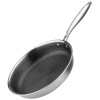 СТАЛЕВА СКОВОРОДА 28 см ЗІ СТІЛЬНИКОВИМ ПОКРИТТЯМ E-7549