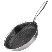 СТАЛЕВА СКОВОРОДА 28 см ЗІ СТІЛЬНИКОВИМ ПОКРИТТЯМ E-7549