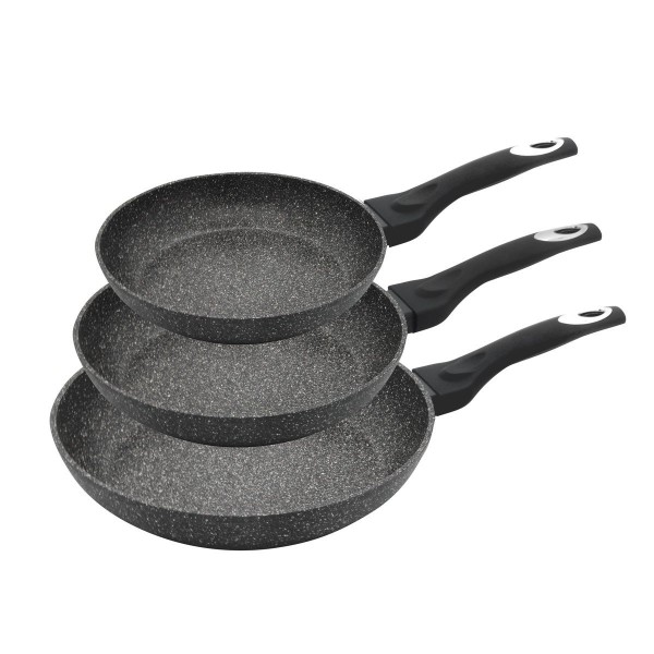 НАБІР З 3 СКОВОРОДИН 20/24/28 СМ KLAUSBERG MARMO GOLD KB-7290