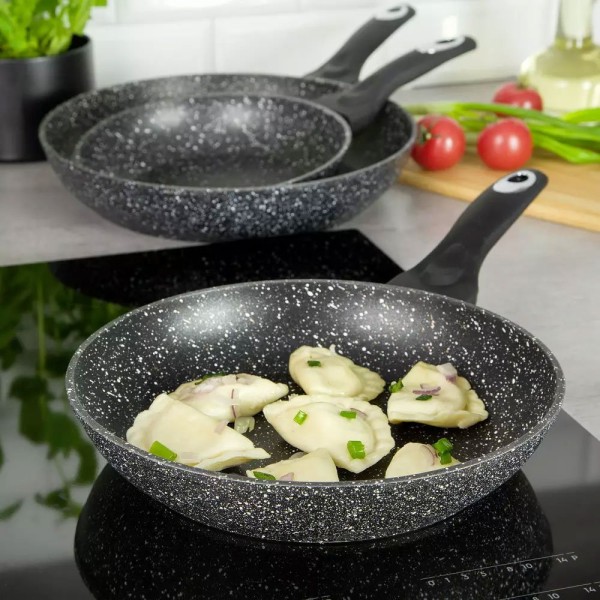 НАБІР З 3 СКОВОРОДИН 20/24/28 СМ KLAUSBERG MARMO GOLD KB-7290