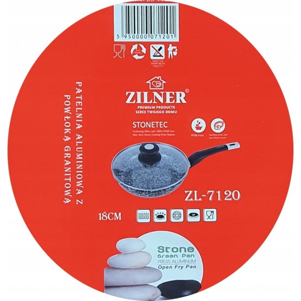 Сковорода 20 см мармурово-керамічна ZILNER ZL-7121