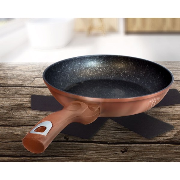 НАБІР З 2 ГРАНІТНИХ СКОВОРОДИН 22/26 СМ BERLINGER HAUS METALLIC LINE ROSE GOLD BH-1611-N