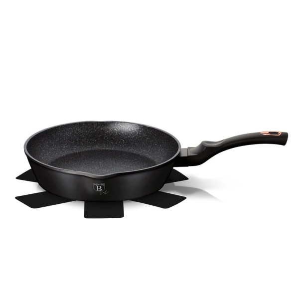 Гранітна сковорода з виливом 24 см BERLINGER HAUS BLACK ROSE BH-6184