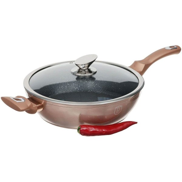 Гранітна сковорода 28 см BERLINGER HAUS METALLIC LINE ROSEGOLD BH-1518-N