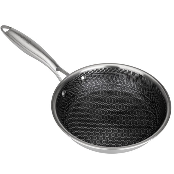 СТАЛЕВА СКОВОРОДА 20 СМ ЗІ СТІЛЬНИКОВИМ ПОКРИТТЯМ E-7545