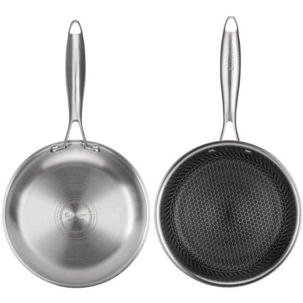 СТАЛЕВА СКОВОРОДА 20 СМ ЗІ СТІЛЬНИКОВИМ ПОКРИТТЯМ E-7545