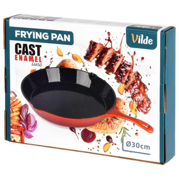 Patelnia żeliwna emaliowana VILDE 199156 (30 cm)