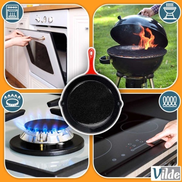 Patelnia żeliwna emaliowana VILDE 199156 (30 cm)