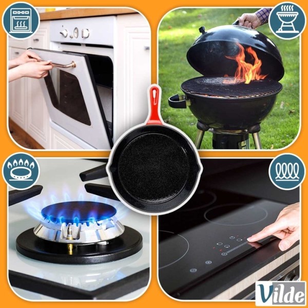 Patelnia żeliwna emaliowana VILDE 199155 (25 cm)