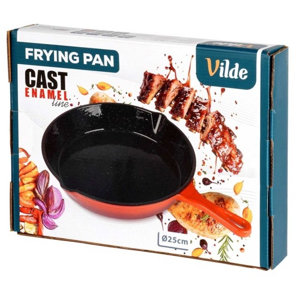Patelnia żeliwna emaliowana VILDE 199155 (25 cm)