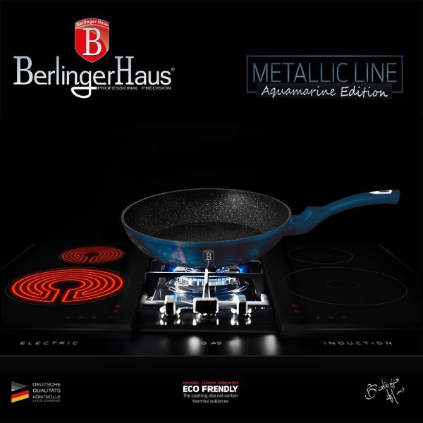Гранітна сковорода 24 см BERLINGER HAUS METALLIC AQUAMARIN BH-1871