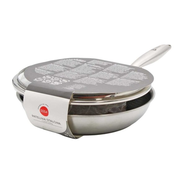 Patelnia stalowa z pokrywką 26 cm Brunbeste 5555 (powłoka plaster miodu)